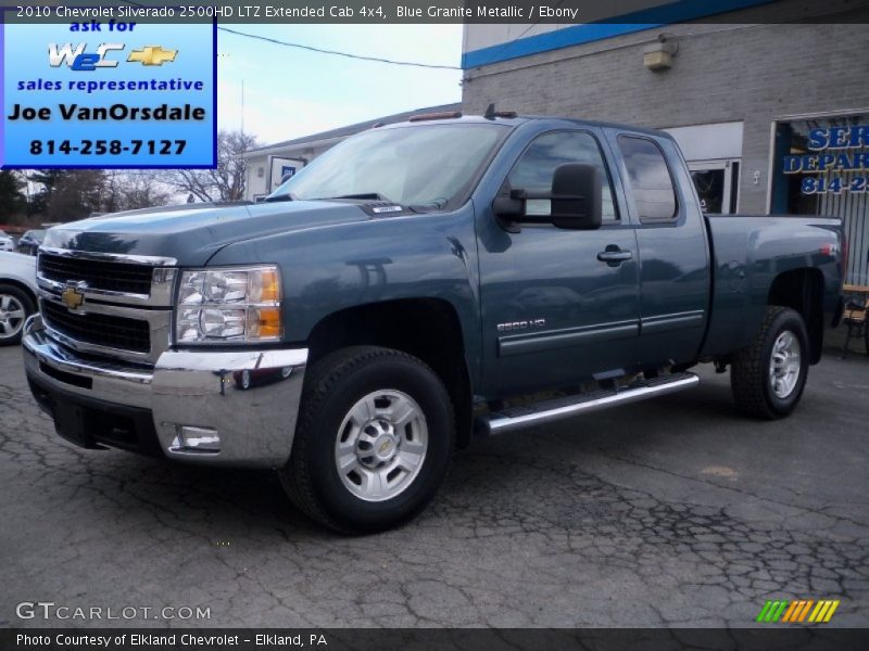 Blue Granite Metallic / Ebony 2010 Chevrolet Silverado 2500HD LTZ Extended Cab 4x4