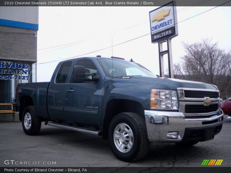 Blue Granite Metallic / Ebony 2010 Chevrolet Silverado 2500HD LTZ Extended Cab 4x4