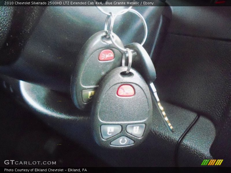 Blue Granite Metallic / Ebony 2010 Chevrolet Silverado 2500HD LTZ Extended Cab 4x4