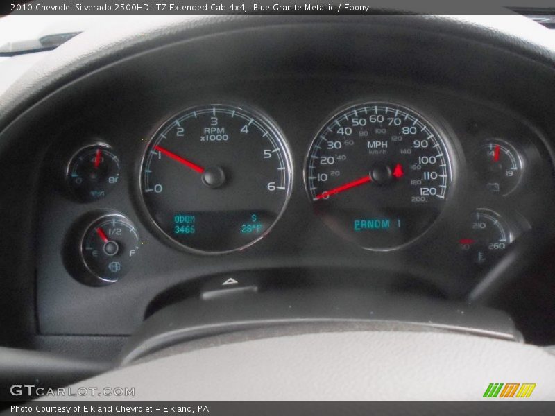 Blue Granite Metallic / Ebony 2010 Chevrolet Silverado 2500HD LTZ Extended Cab 4x4