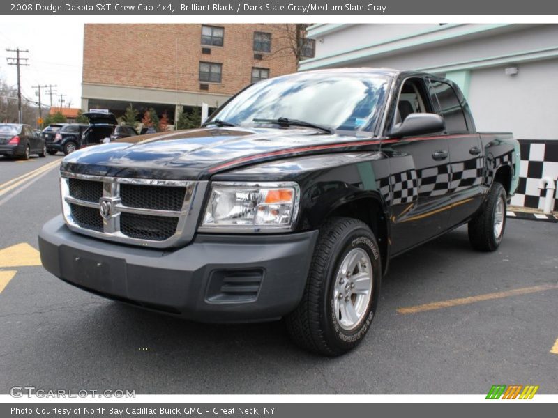 Brilliant Black / Dark Slate Gray/Medium Slate Gray 2008 Dodge Dakota SXT Crew Cab 4x4