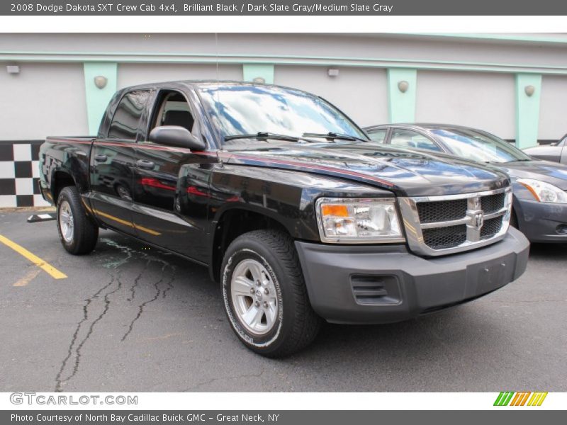 Brilliant Black / Dark Slate Gray/Medium Slate Gray 2008 Dodge Dakota SXT Crew Cab 4x4