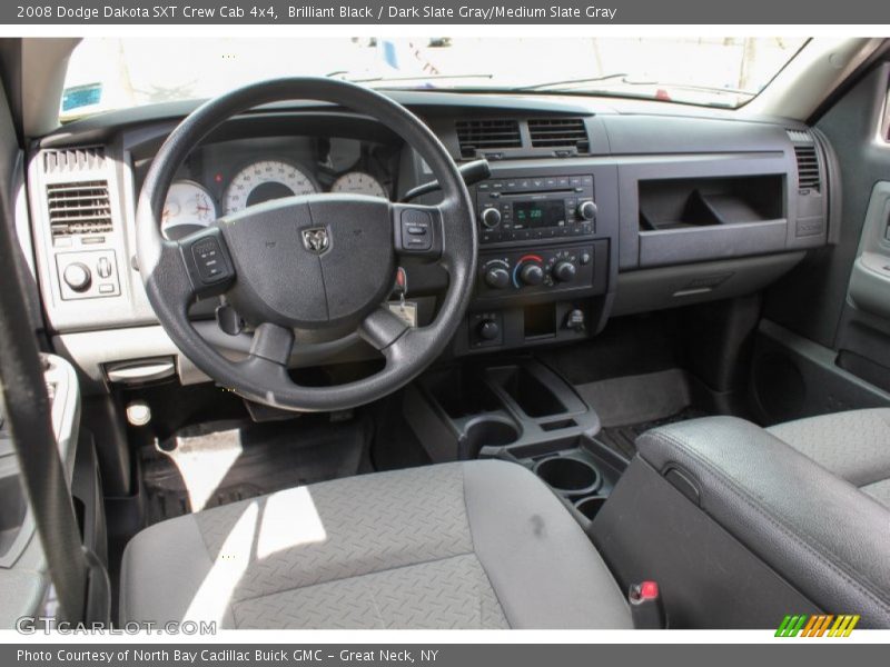 Brilliant Black / Dark Slate Gray/Medium Slate Gray 2008 Dodge Dakota SXT Crew Cab 4x4