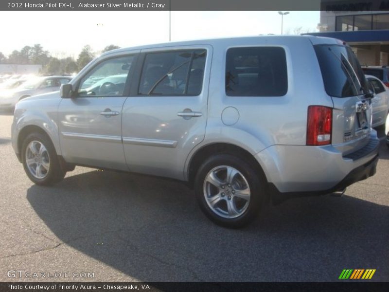Alabaster Silver Metallic / Gray 2012 Honda Pilot EX-L
