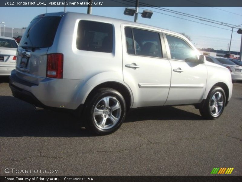 Alabaster Silver Metallic / Gray 2012 Honda Pilot EX-L