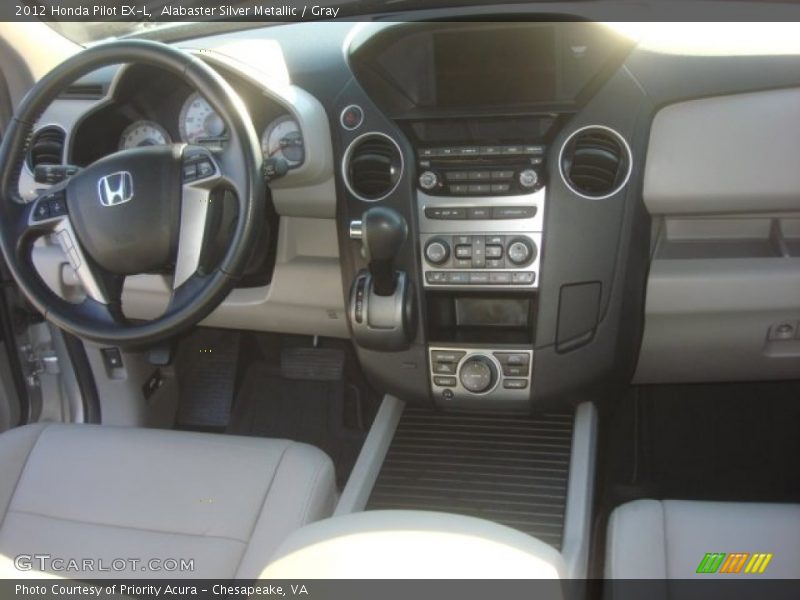 Alabaster Silver Metallic / Gray 2012 Honda Pilot EX-L