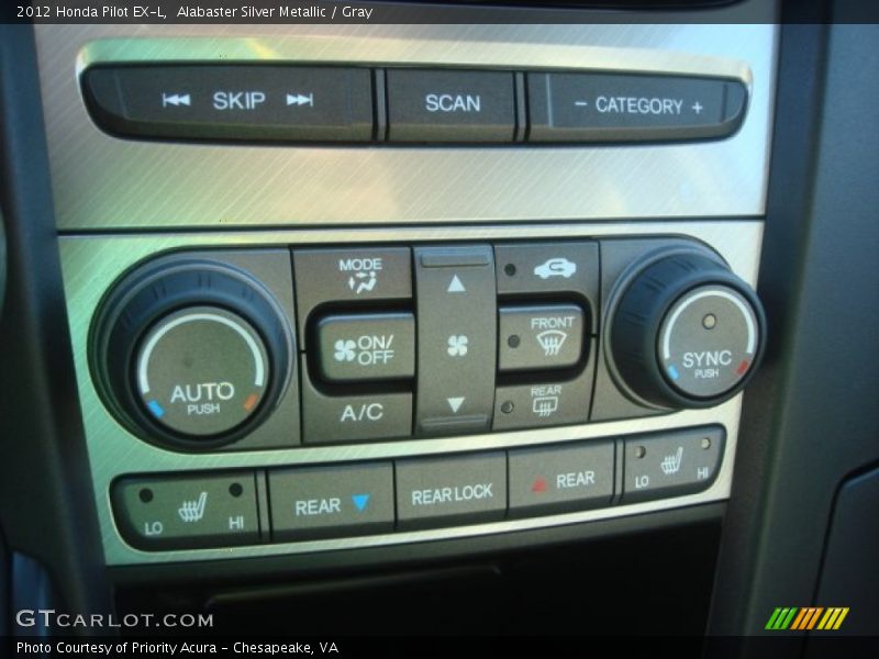 Alabaster Silver Metallic / Gray 2012 Honda Pilot EX-L