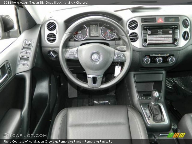 Deep Black Metallic / Charcoal 2011 Volkswagen Tiguan SE