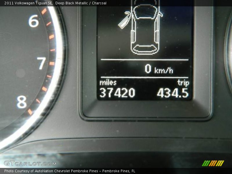 Deep Black Metallic / Charcoal 2011 Volkswagen Tiguan SE