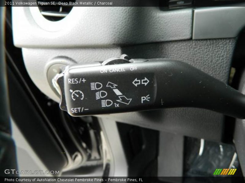 Deep Black Metallic / Charcoal 2011 Volkswagen Tiguan SE