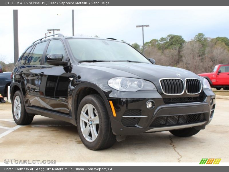 Black Sapphire Metallic / Sand Beige 2013 BMW X5 xDrive 35i