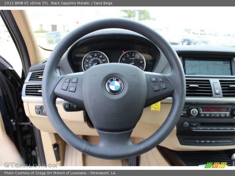 Black Sapphire Metallic / Sand Beige 2013 BMW X5 xDrive 35i