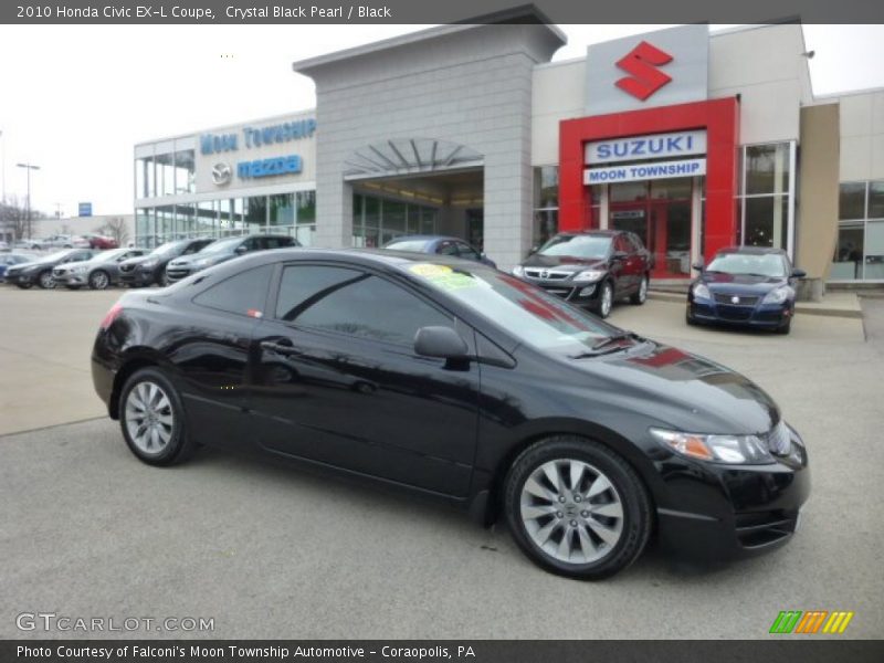 Crystal Black Pearl / Black 2010 Honda Civic EX-L Coupe