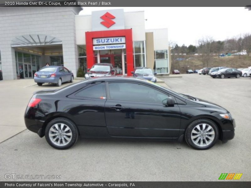Crystal Black Pearl / Black 2010 Honda Civic EX-L Coupe