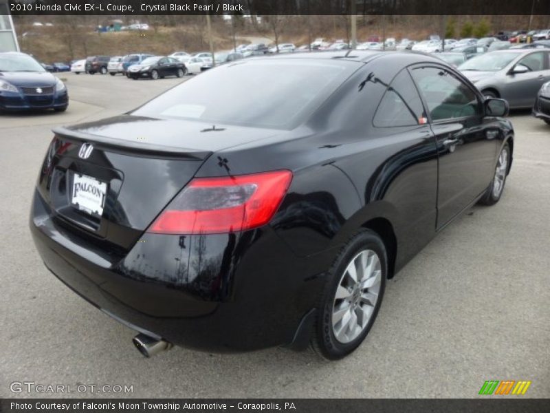 Crystal Black Pearl / Black 2010 Honda Civic EX-L Coupe