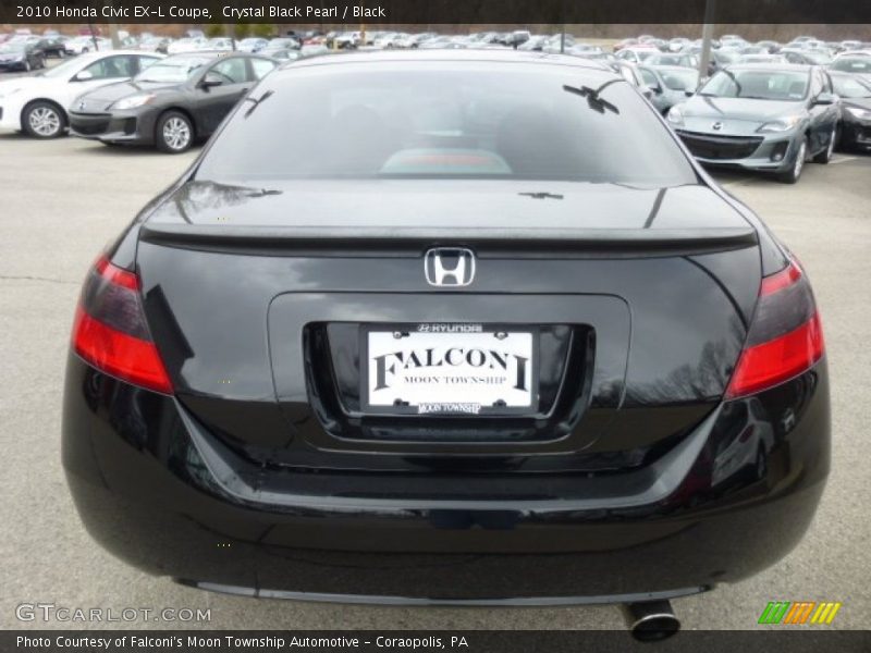 Crystal Black Pearl / Black 2010 Honda Civic EX-L Coupe