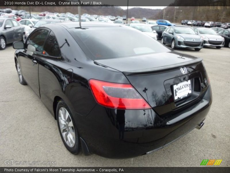 Crystal Black Pearl / Black 2010 Honda Civic EX-L Coupe
