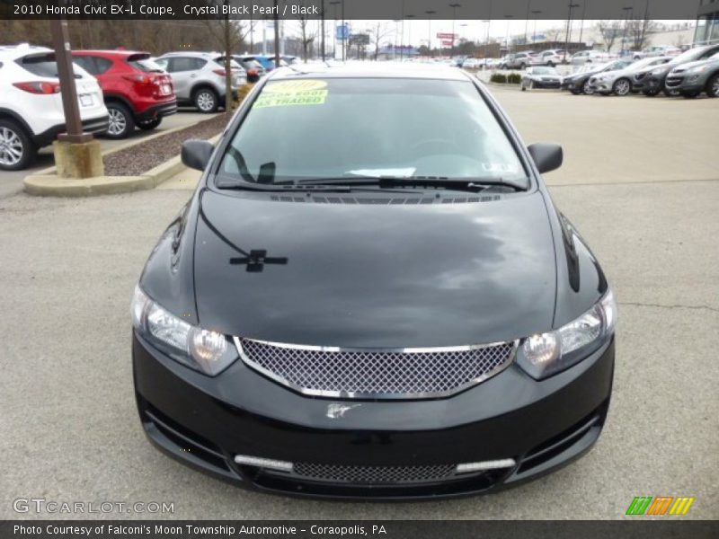 Crystal Black Pearl / Black 2010 Honda Civic EX-L Coupe