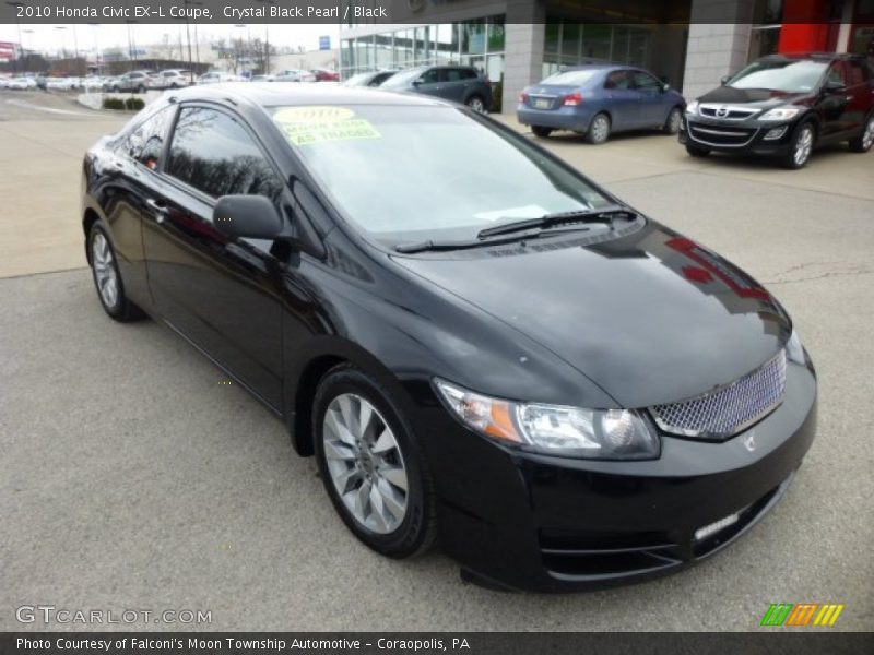Crystal Black Pearl / Black 2010 Honda Civic EX-L Coupe