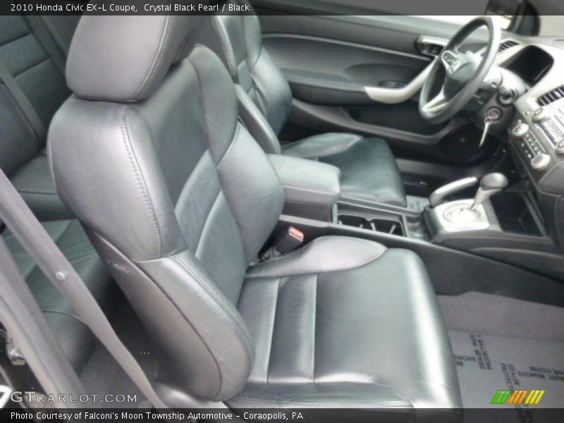Crystal Black Pearl / Black 2010 Honda Civic EX-L Coupe
