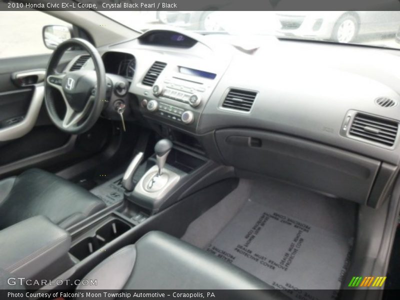 Crystal Black Pearl / Black 2010 Honda Civic EX-L Coupe
