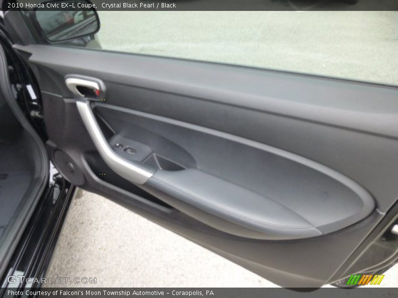 Crystal Black Pearl / Black 2010 Honda Civic EX-L Coupe