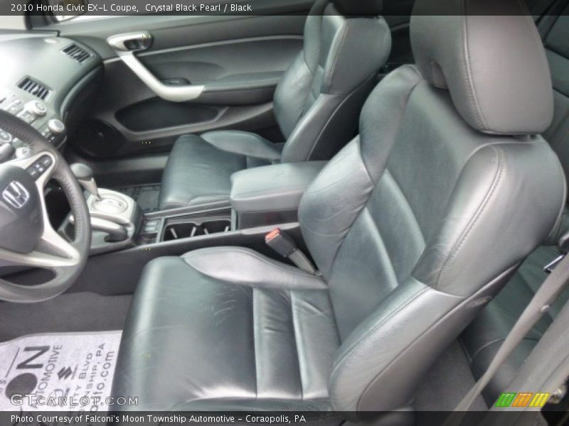 Crystal Black Pearl / Black 2010 Honda Civic EX-L Coupe