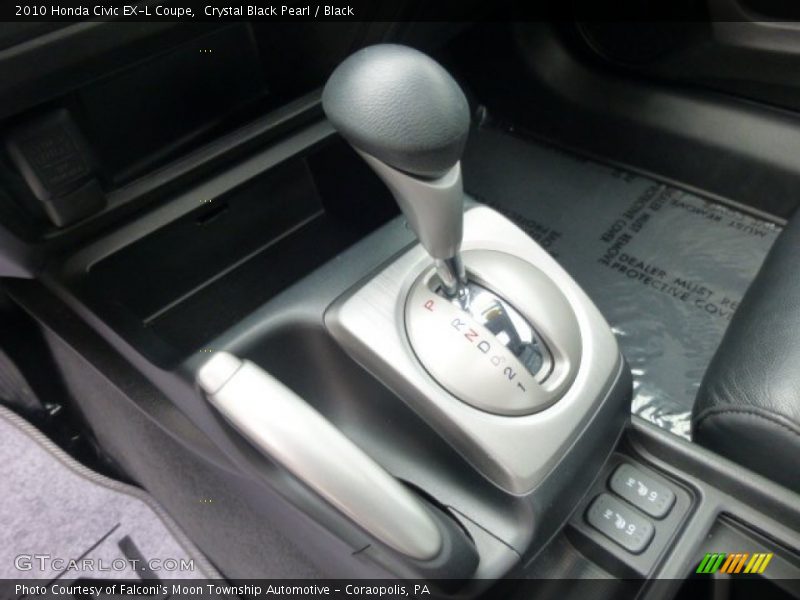 Crystal Black Pearl / Black 2010 Honda Civic EX-L Coupe
