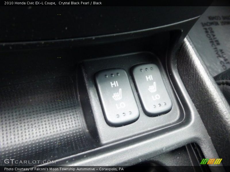 Crystal Black Pearl / Black 2010 Honda Civic EX-L Coupe