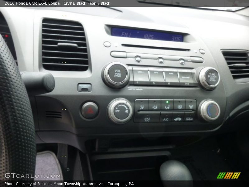 Crystal Black Pearl / Black 2010 Honda Civic EX-L Coupe