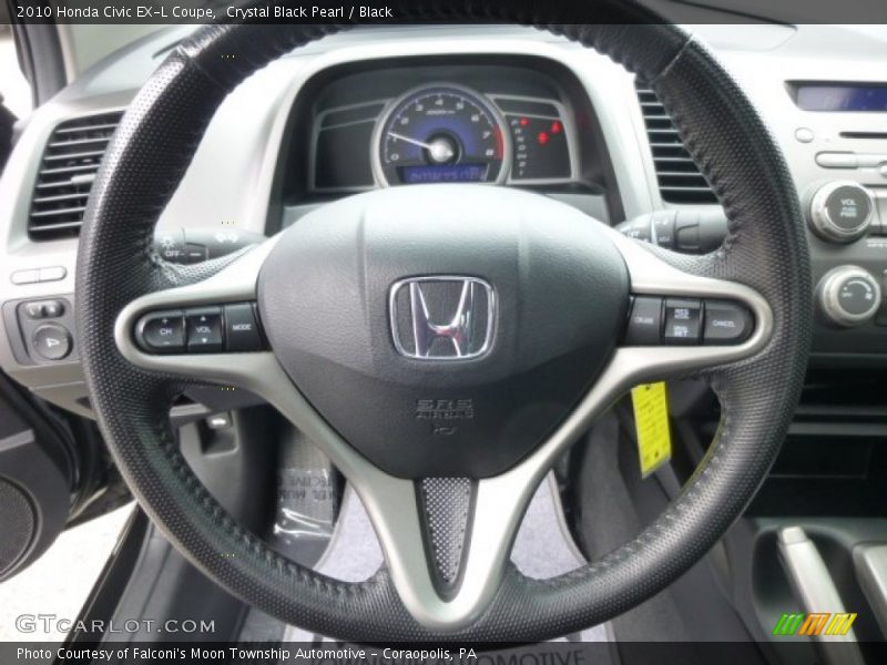 Crystal Black Pearl / Black 2010 Honda Civic EX-L Coupe