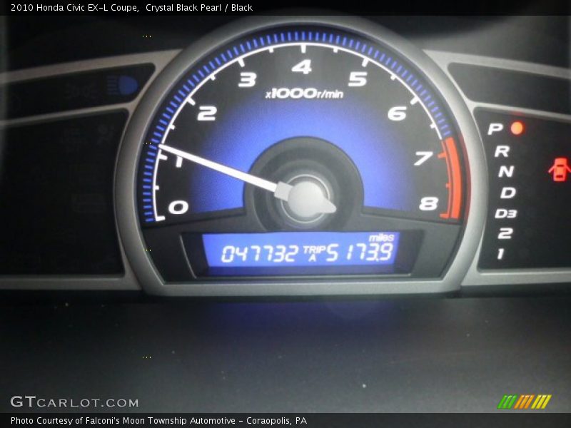 Crystal Black Pearl / Black 2010 Honda Civic EX-L Coupe