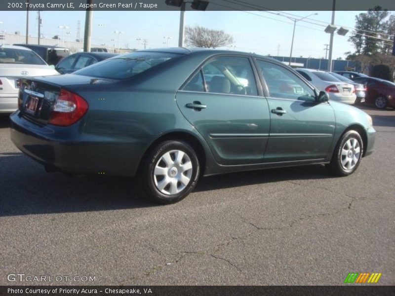 Aspen Green Pearl / Taupe 2002 Toyota Camry LE