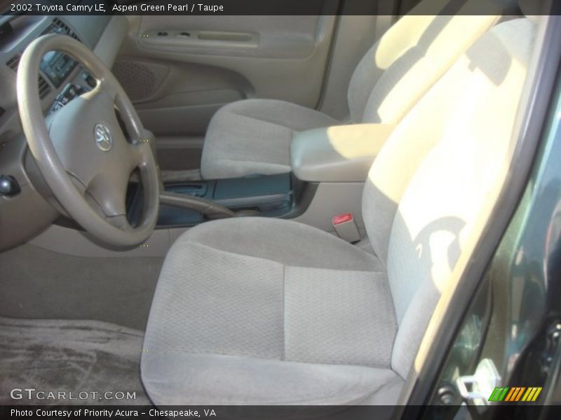Aspen Green Pearl / Taupe 2002 Toyota Camry LE