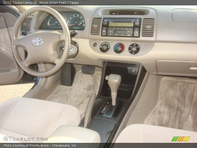 Aspen Green Pearl / Taupe 2002 Toyota Camry LE