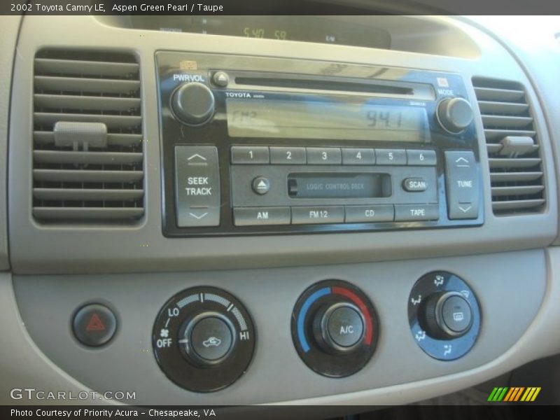 Aspen Green Pearl / Taupe 2002 Toyota Camry LE