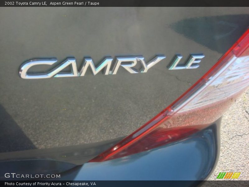 Aspen Green Pearl / Taupe 2002 Toyota Camry LE
