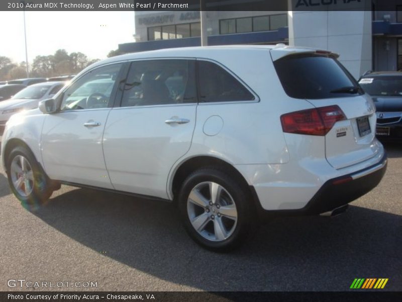Aspen White Pearl / Parchment 2010 Acura MDX Technology