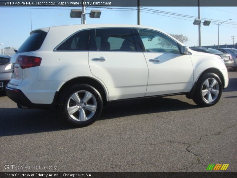 Aspen White Pearl / Parchment 2010 Acura MDX Technology
