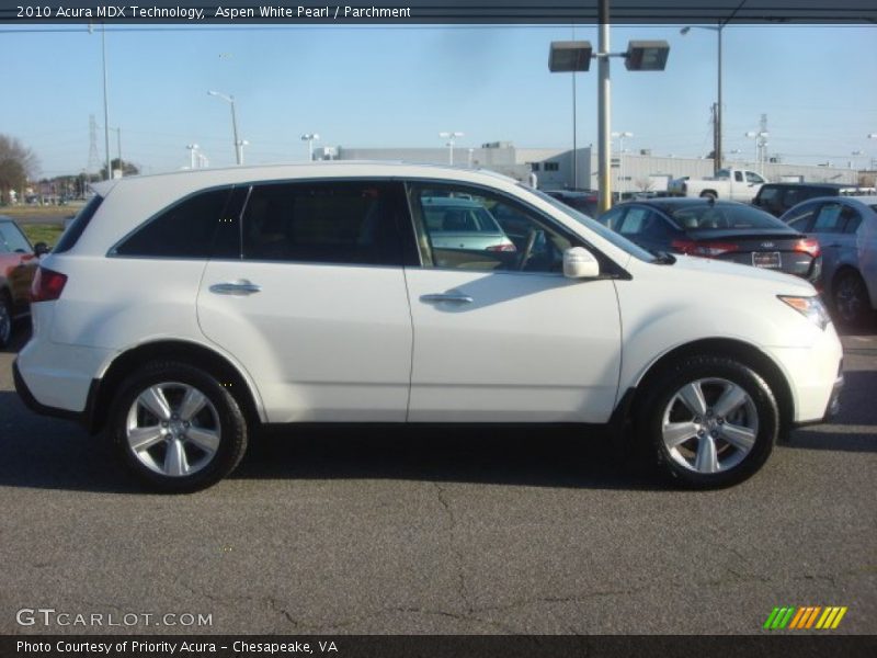 Aspen White Pearl / Parchment 2010 Acura MDX Technology