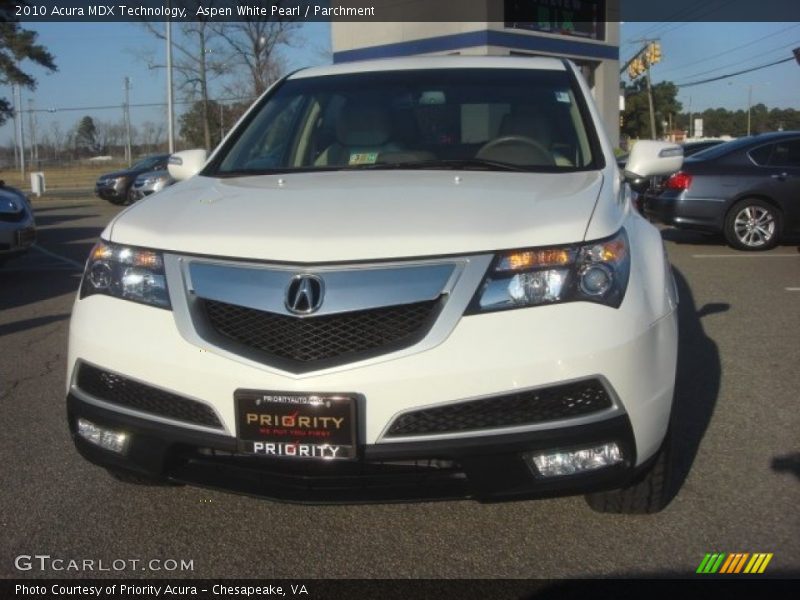 Aspen White Pearl / Parchment 2010 Acura MDX Technology