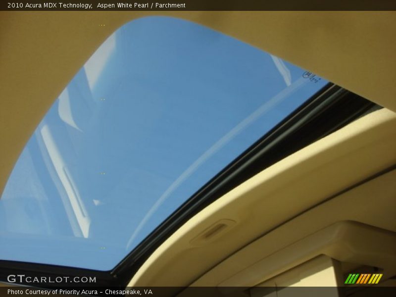Aspen White Pearl / Parchment 2010 Acura MDX Technology