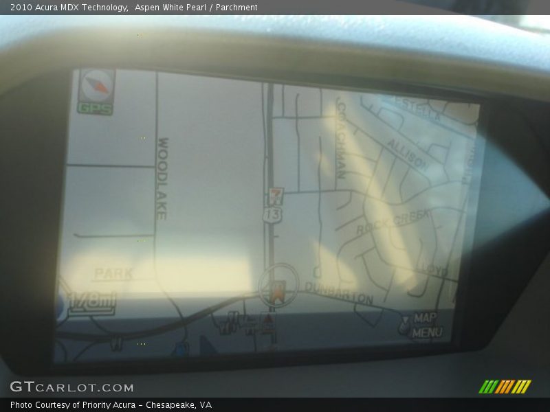 Aspen White Pearl / Parchment 2010 Acura MDX Technology