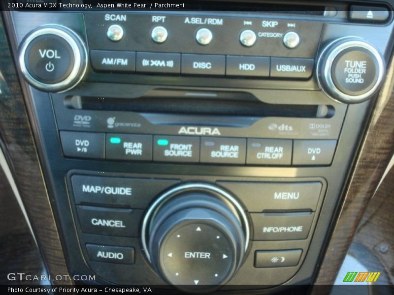 Aspen White Pearl / Parchment 2010 Acura MDX Technology
