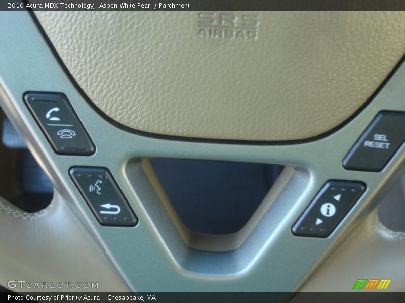 Aspen White Pearl / Parchment 2010 Acura MDX Technology