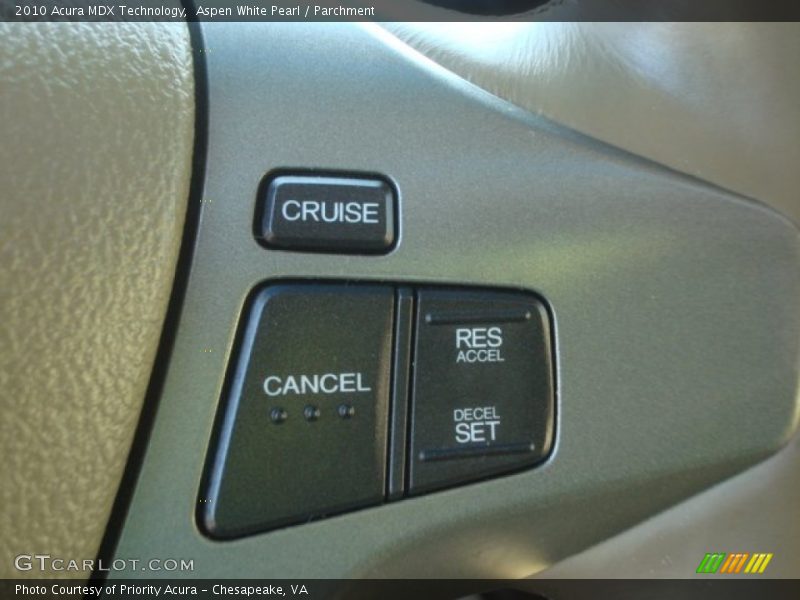 Aspen White Pearl / Parchment 2010 Acura MDX Technology
