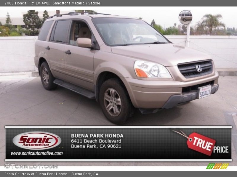 Sandstone Metallic / Saddle 2003 Honda Pilot EX 4WD