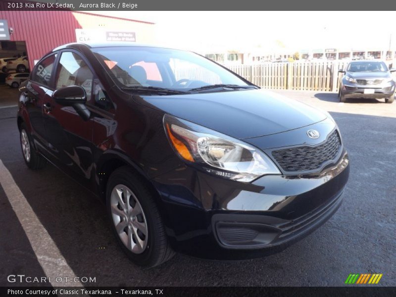 Aurora Black / Beige 2013 Kia Rio LX Sedan