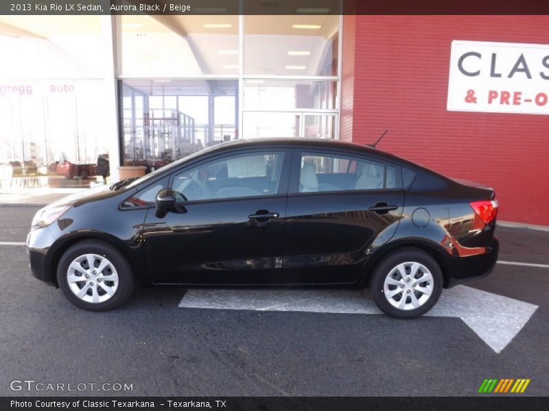 Aurora Black / Beige 2013 Kia Rio LX Sedan