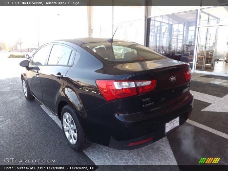 Aurora Black / Beige 2013 Kia Rio LX Sedan